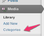 Media Menu with Categories enabled
